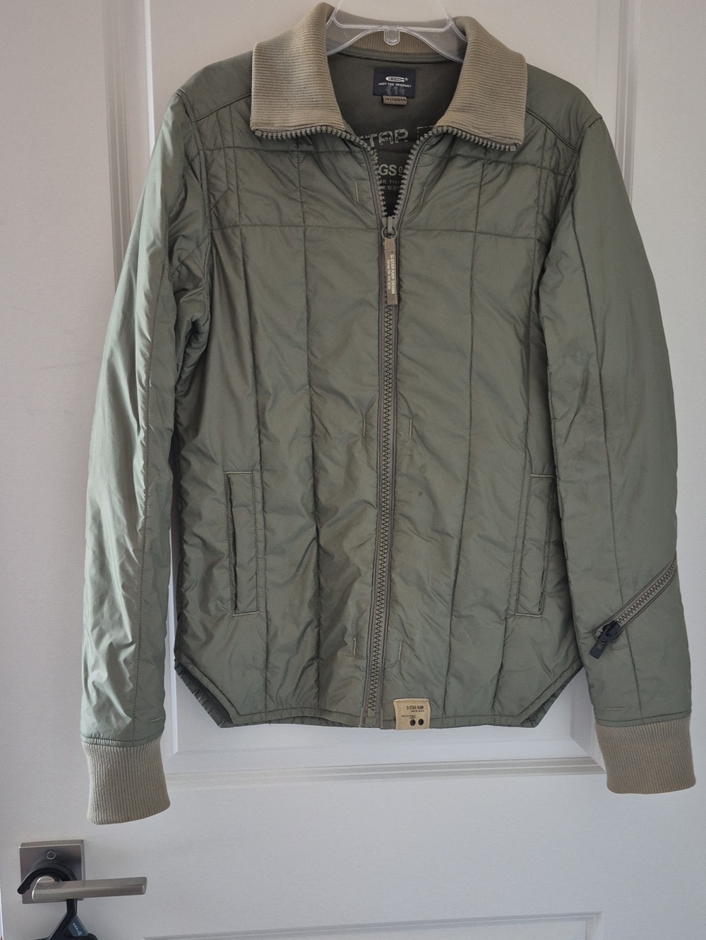 G-Star Raw lightweight quilted full-zip jacket Green Medium